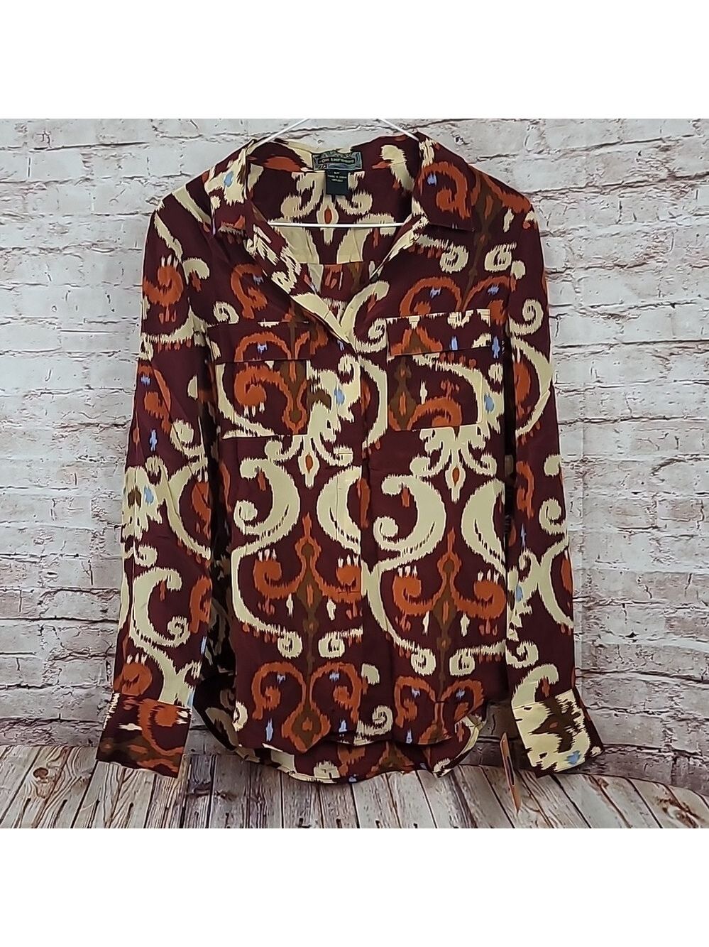 2oh 2 old hippies threads silk shirt nwt Women's small